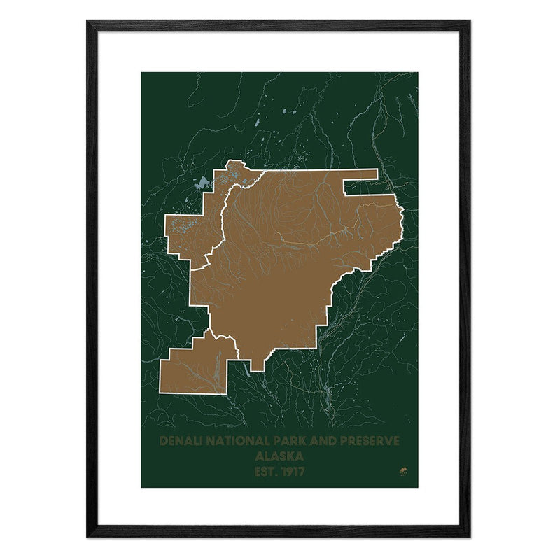 Denali National Park and Preserve Map - Muir Way - National Park