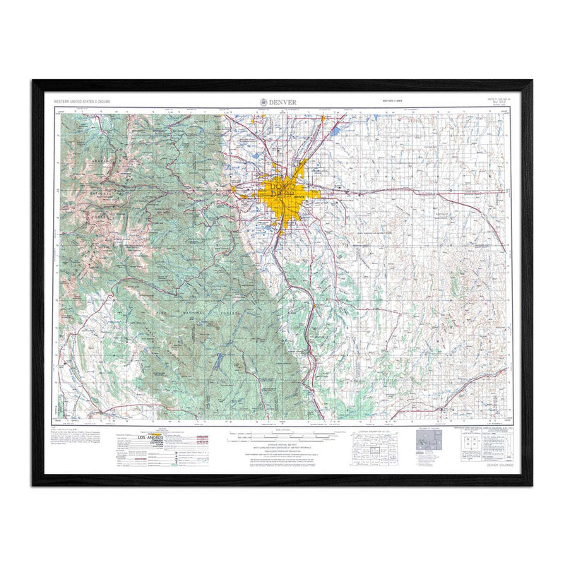 Denver, CO 1953 USGS Map - Muir Way - Vintage Map