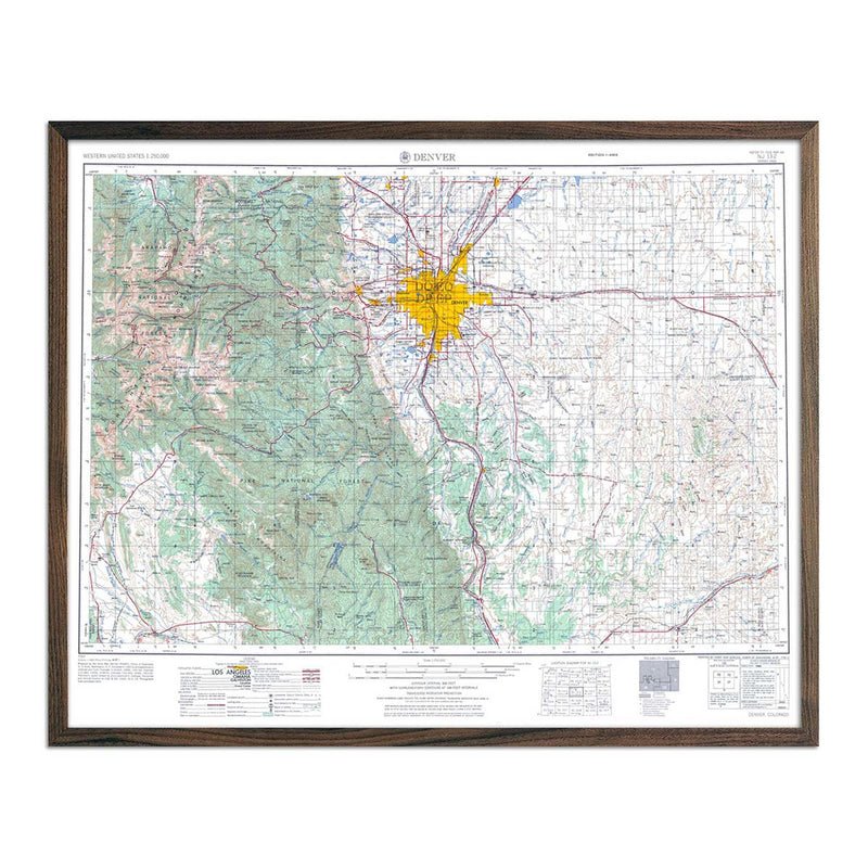 Denver, CO 1953 USGS Map - Muir Way - Vintage Map