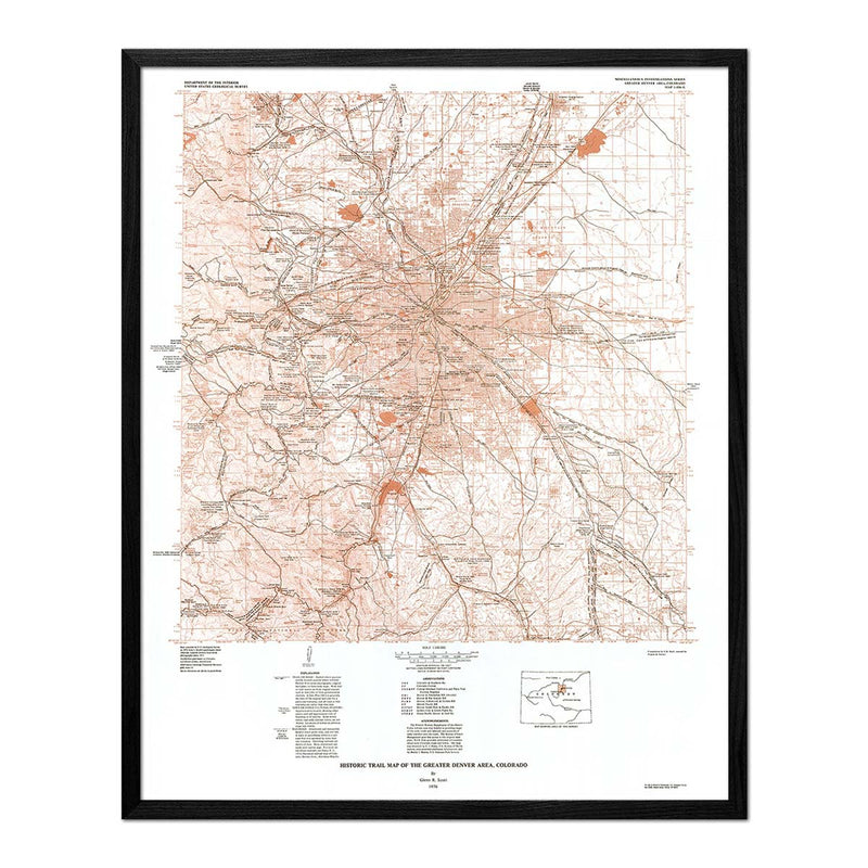 Denver Trails, CO 1976 USGS Map - Muir Way - Vintage Map