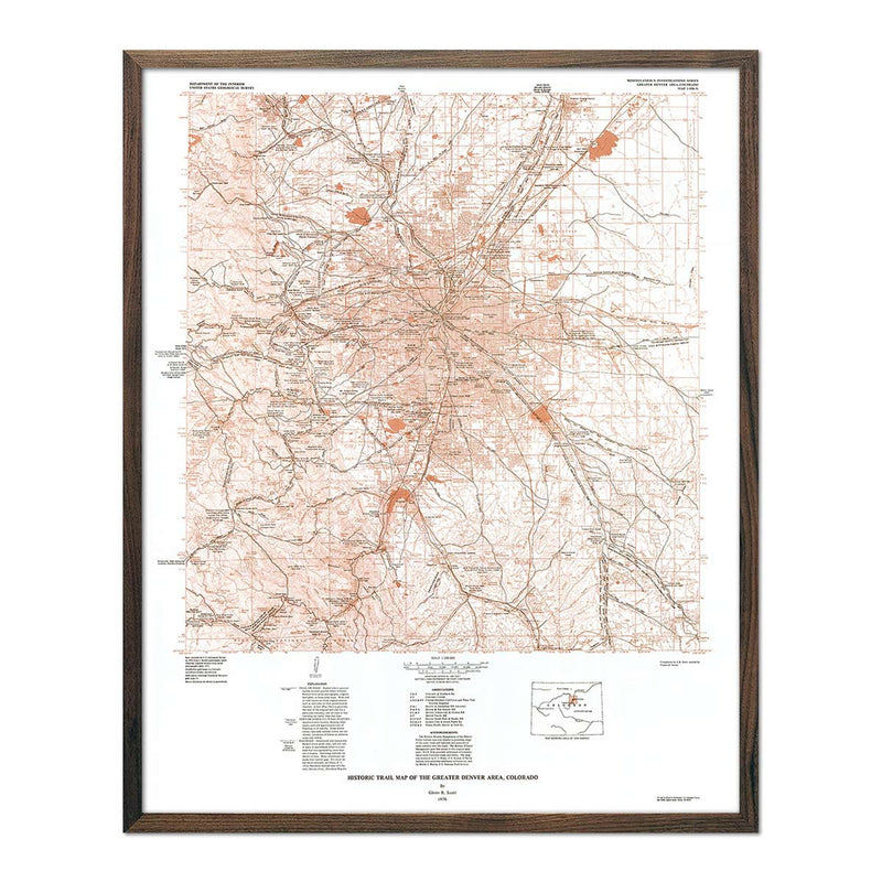 Denver Trails, CO 1976 USGS Map - Muir Way - Vintage Map