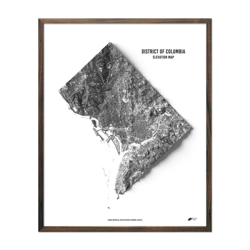 Washington D.C. Elevation Map - Muir Way - Elevation