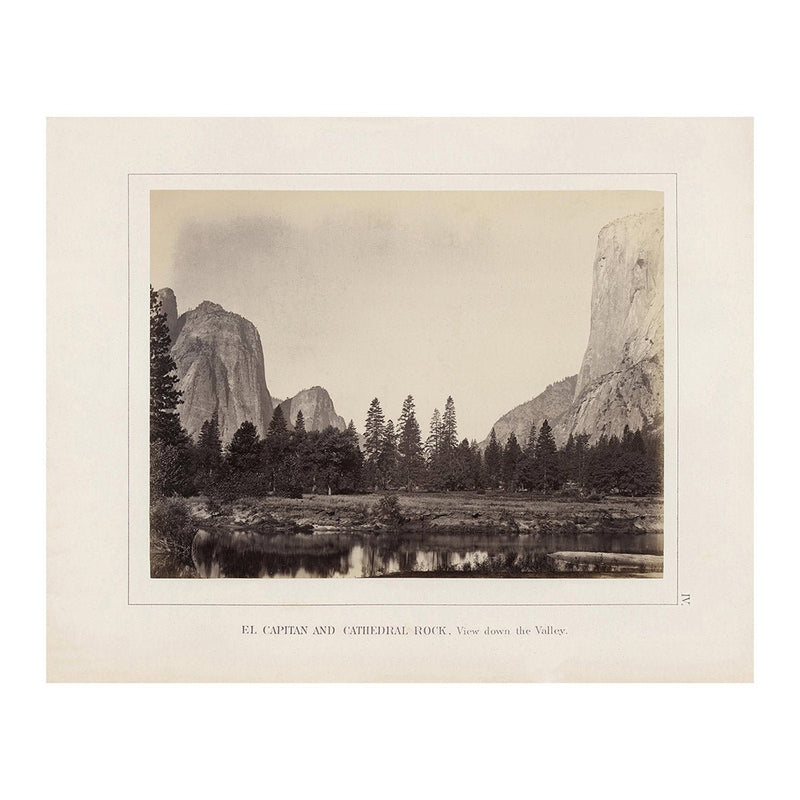 El Capitan and Cathedral Rock, Yosemite 1868 - Muir Way - Photograph