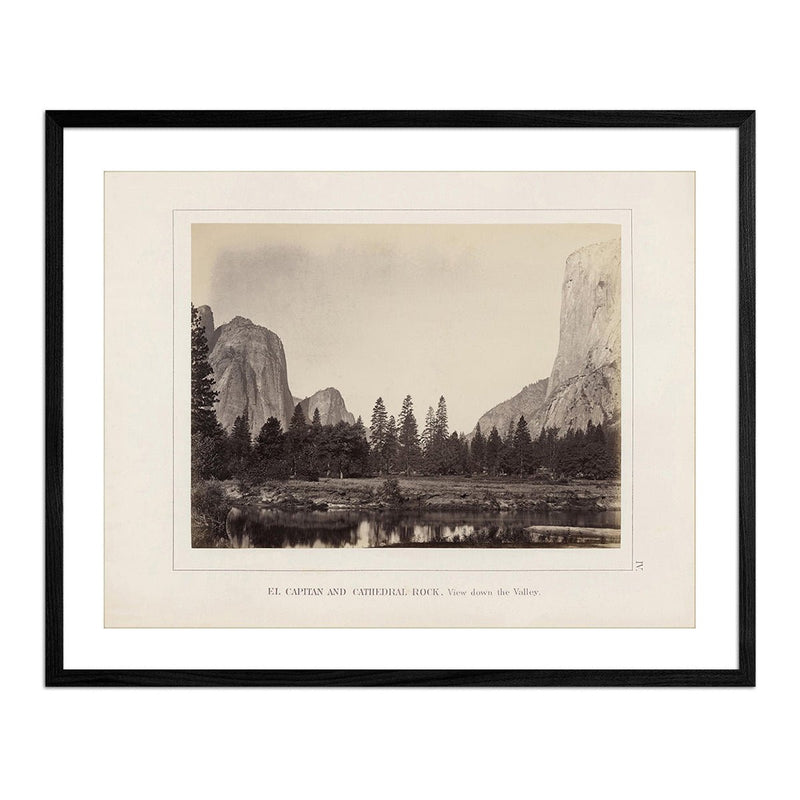 El Capitan and Cathedral Rock, Yosemite 1868 - Muir Way - Photograph