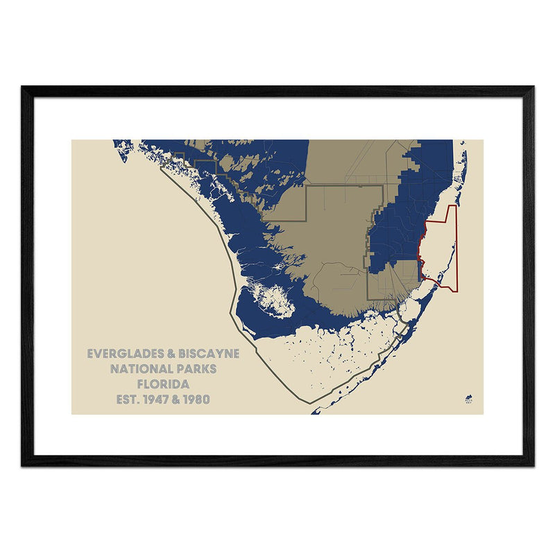 Everglades and Biscayne National Parks Map - Muir Way - National Park
