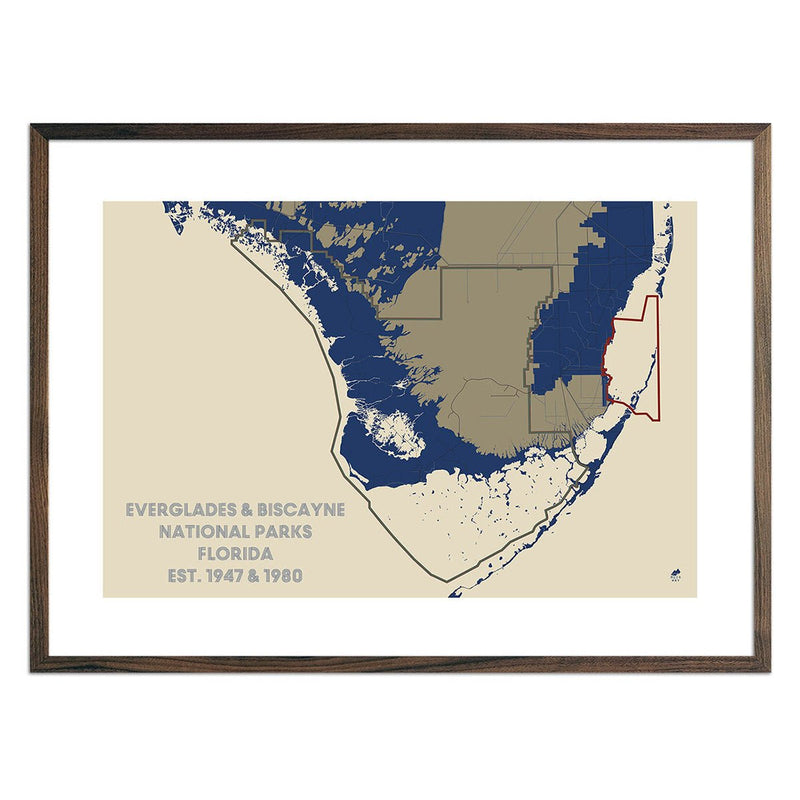 Everglades and Biscayne National Parks Map - Muir Way - National Park