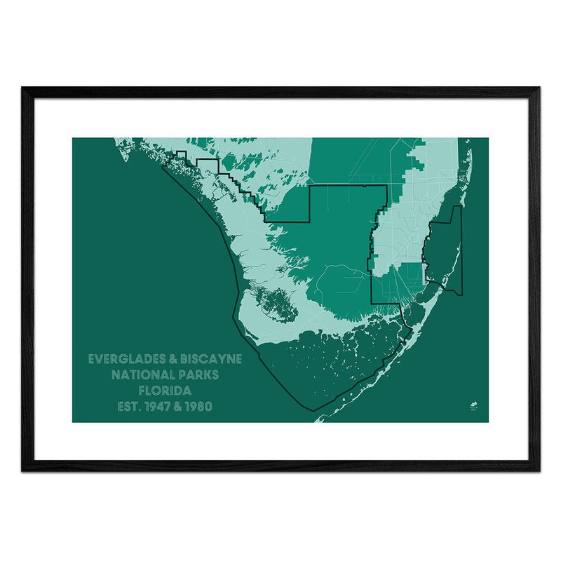 Everglades and Biscayne National Parks Map - Muir Way - National Park