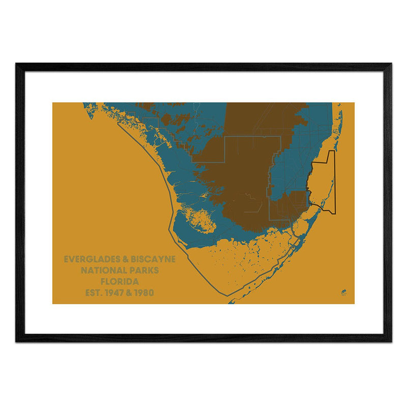 Everglades and Biscayne National Parks Map - Muir Way - National Park