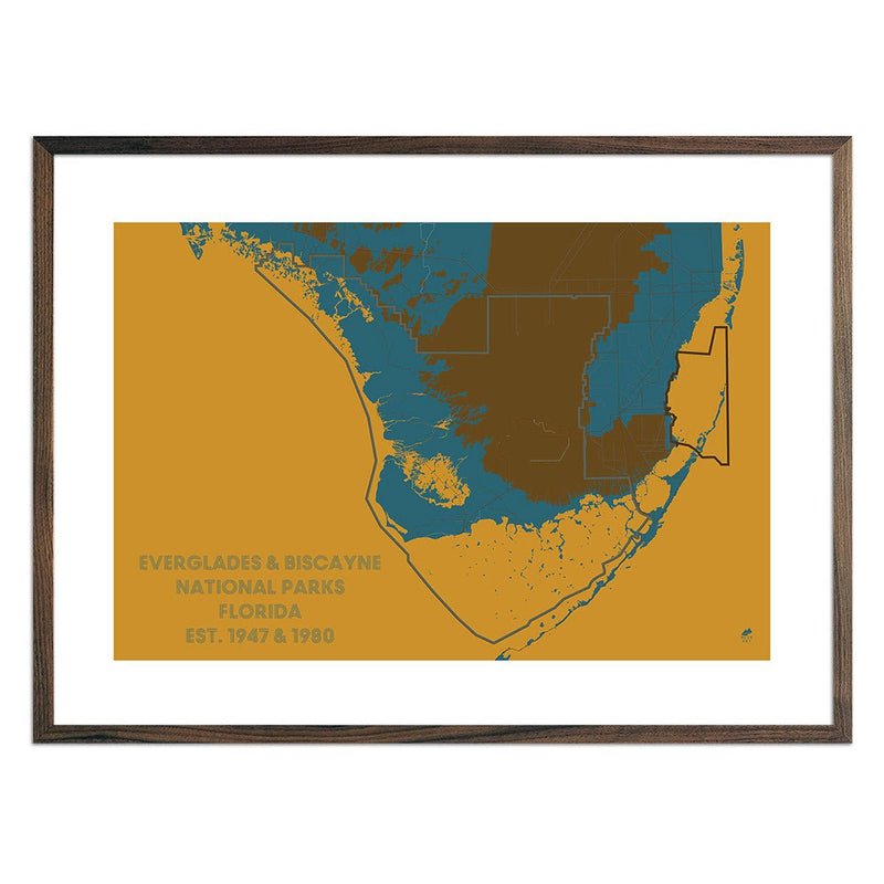 Everglades and Biscayne National Parks Map - Muir Way - National Park