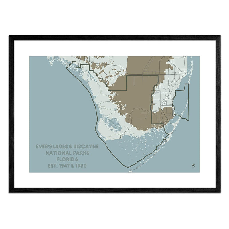 Everglades and Biscayne National Parks Map - Muir Way - National Park