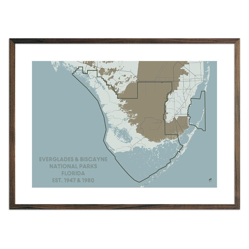 Everglades and Biscayne National Parks Map - Muir Way - National Park