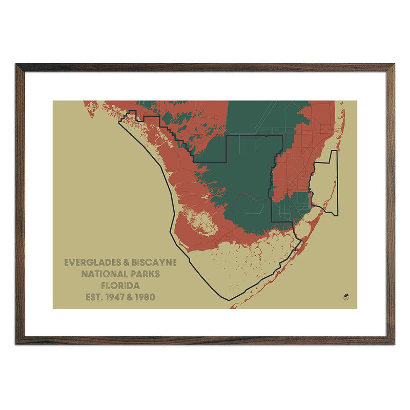 Everglades and Biscayne National Parks Map - Muir Way - National Park