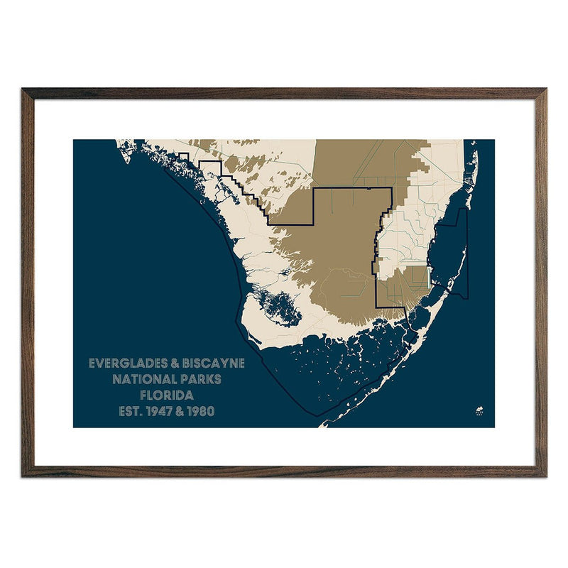 Everglades and Biscayne National Parks Map - Muir Way - National Park