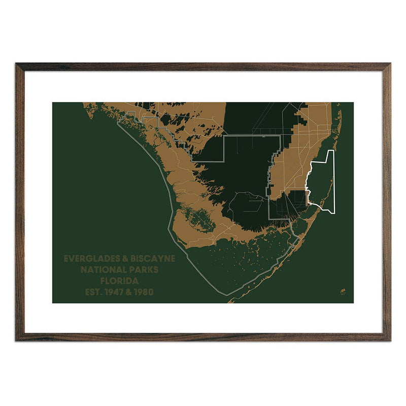 Everglades and Biscayne National Parks Map - Muir Way - National Park
