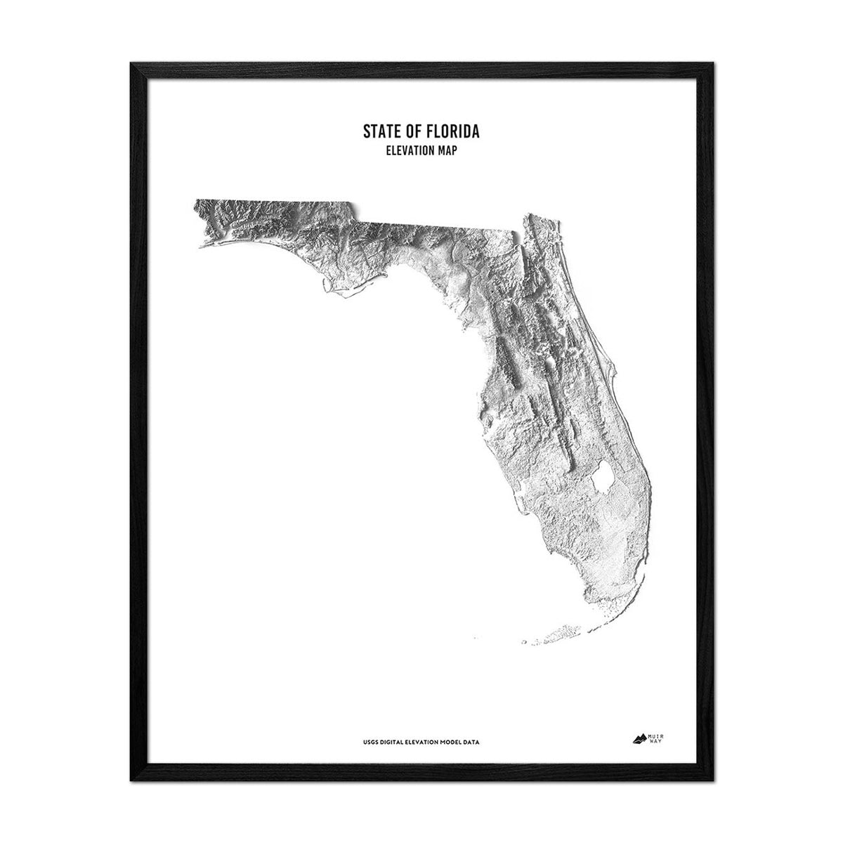 Florida Topographic Elevation Map Elevation Of Spring Hill US Florida Elevation Map Black 