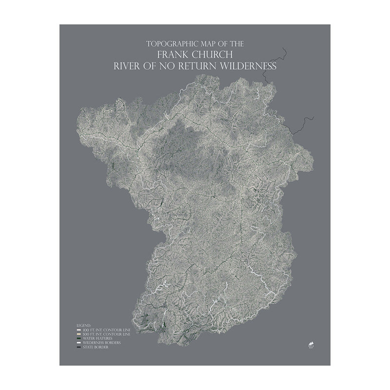 Frank Church - River of No Return Wilderness Map - Muir Way - Range Series