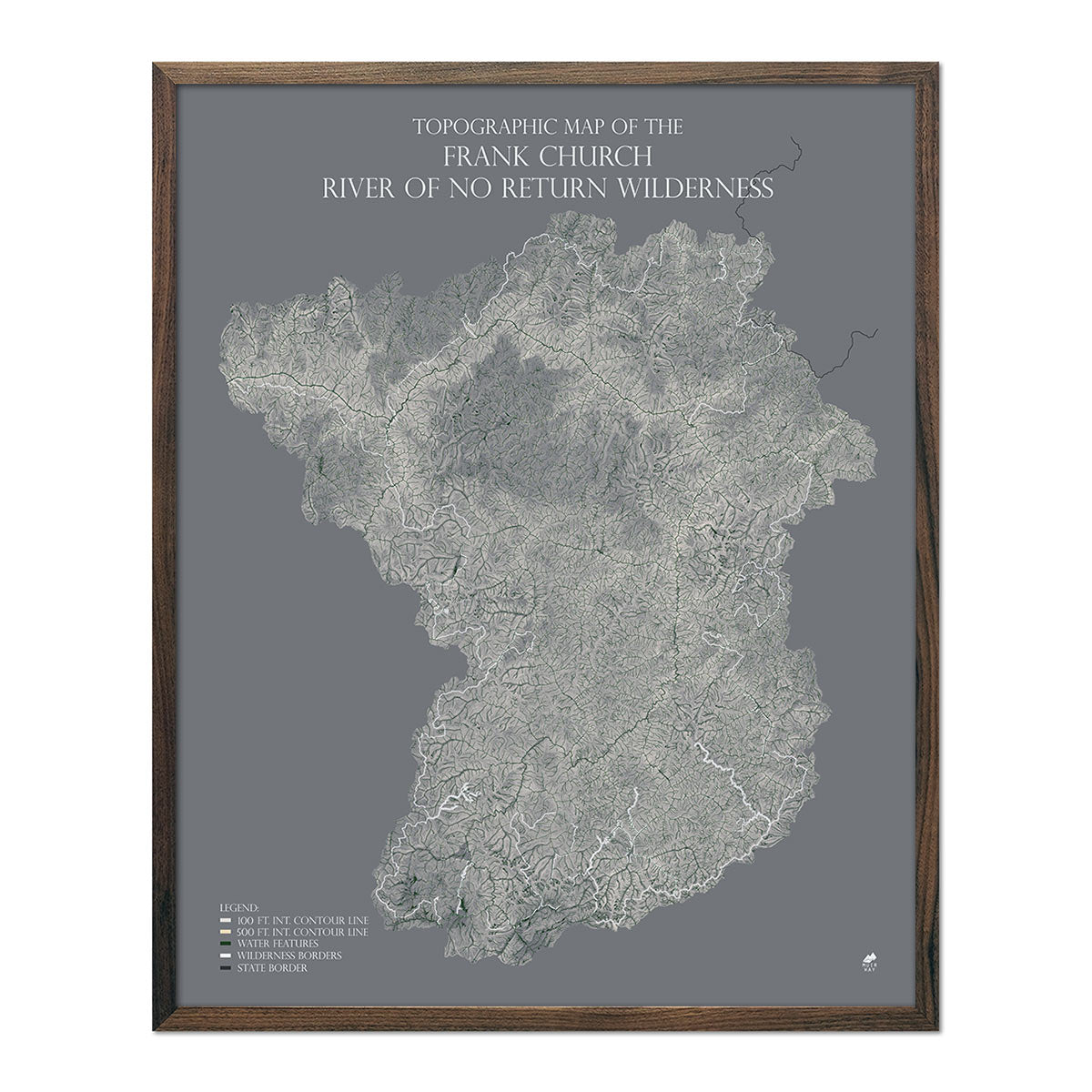 Map of Frank Church-River of No Return Wilderness Range