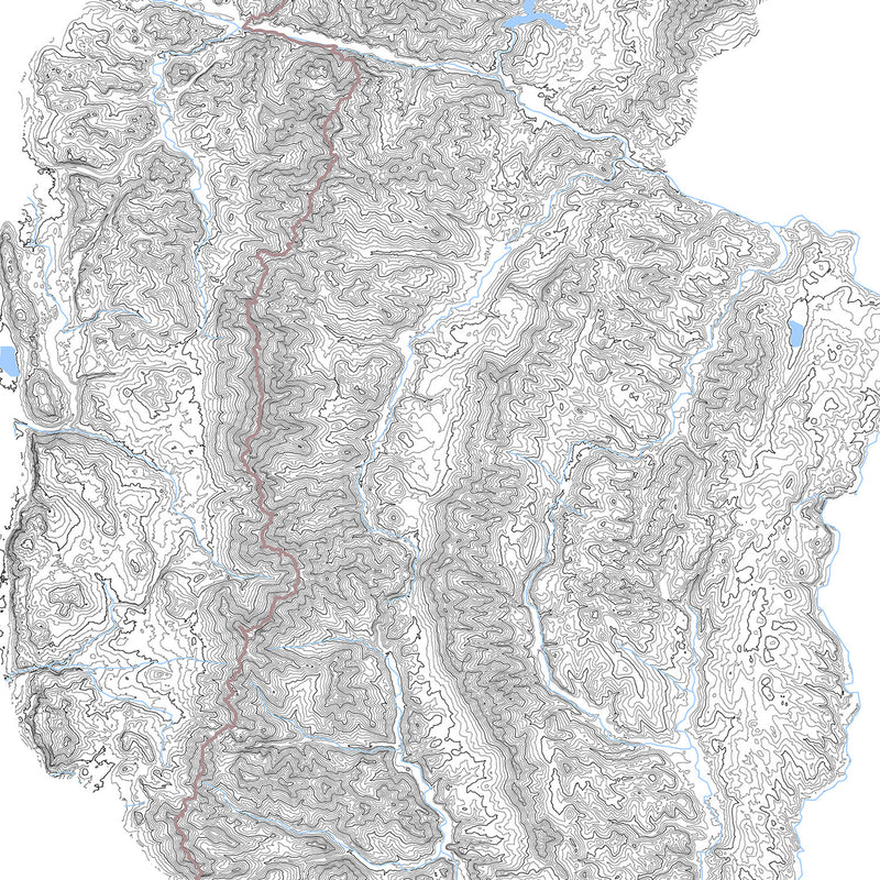 Green Mountains, VT Map - Muir Way - Range Series