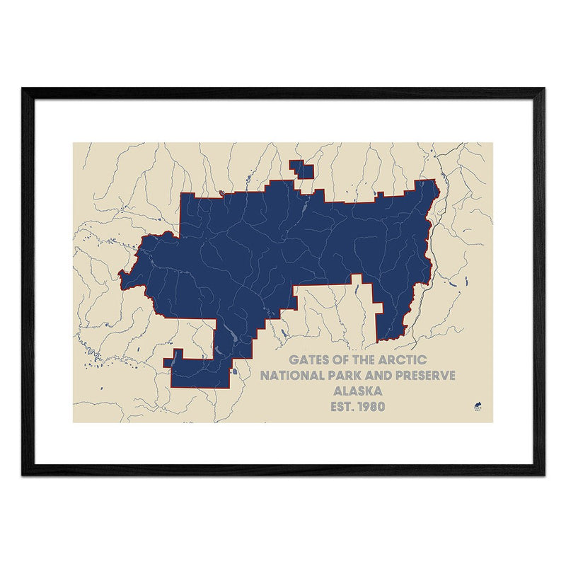 Gates of the Arctic National Park and Preserve Map - Muir Way - National Park