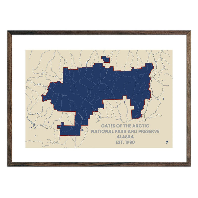 Gates of the Arctic National Park and Preserve Map - Muir Way - National Park