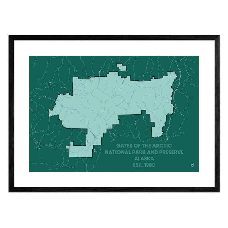 Gates of the Arctic National Park and Preserve Map - Muir Way - National Park