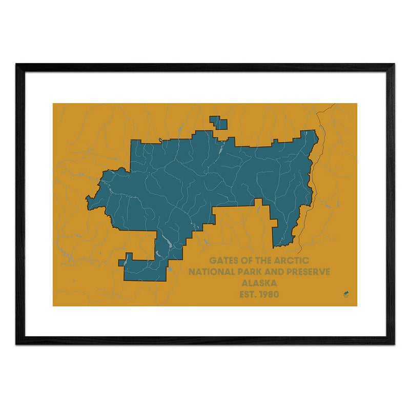 Gates of the Arctic National Park and Preserve Map - Muir Way - National Park