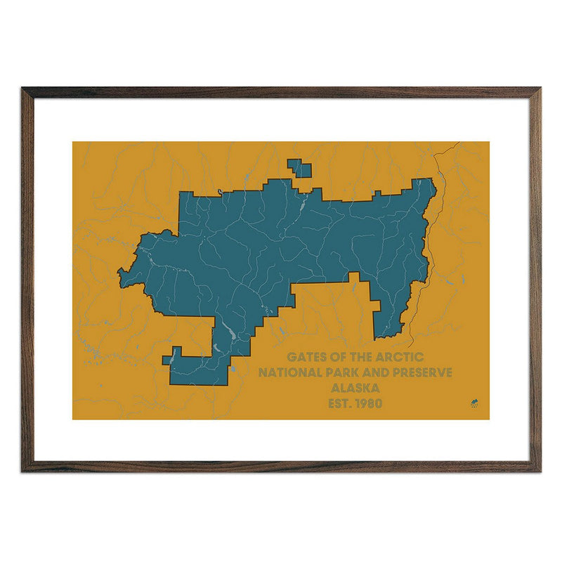 Gates of the Arctic National Park and Preserve Map - Muir Way - National Park