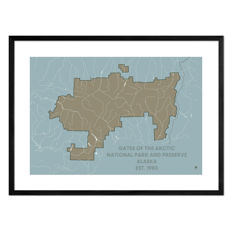 Gates of the Arctic National Park and Preserve Map - Muir Way - National Park