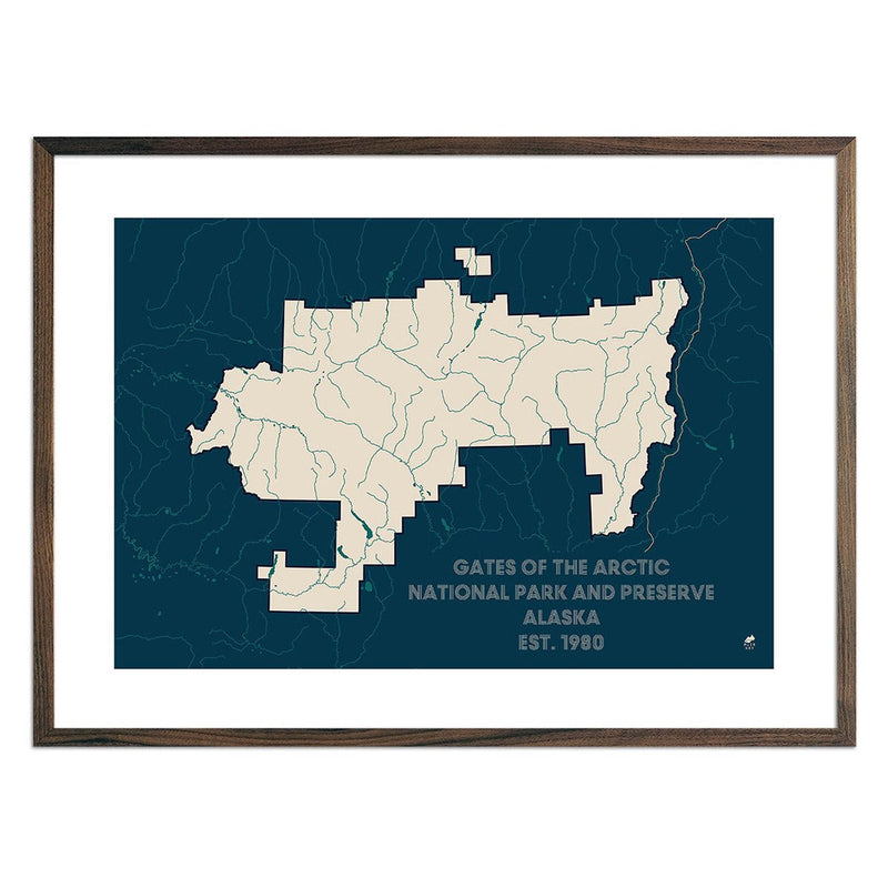 Gates of the Arctic National Park and Preserve Map - Muir Way - National Park