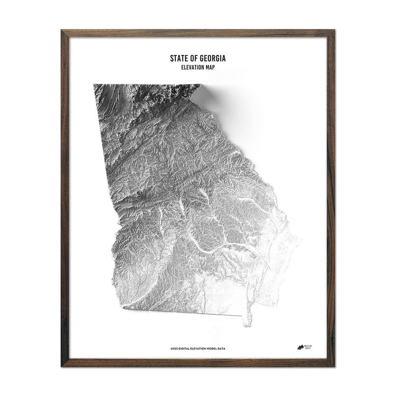 Georgia Elevation Map - Muir Way - Elevation