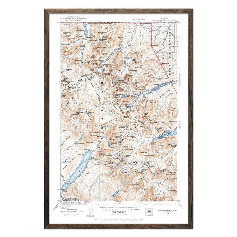 Glacier National Park 1938 USGS Map - Muir Way - Vintage Map