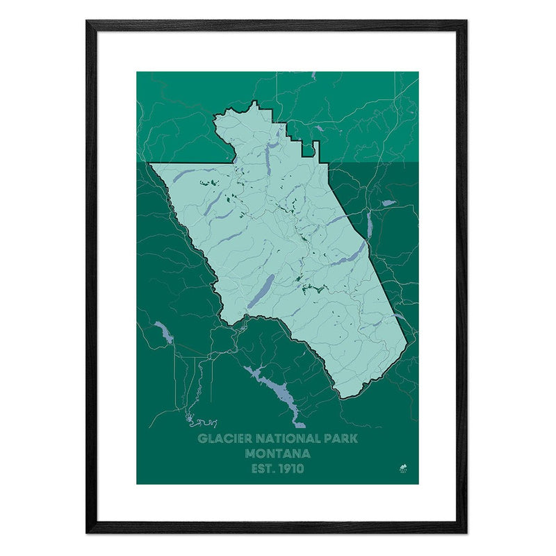 Glacier National Park Map - Muir Way - National Park