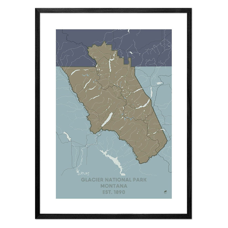 Glacier National Park Map - Muir Way - National Park