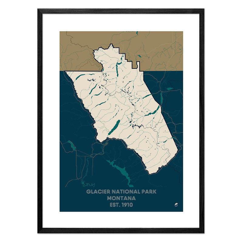 Glacier National Park Map - Muir Way - National Park