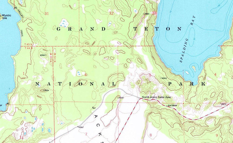Grand Teton National Park 1972 USGS Map - Muir Way - Vintage Map