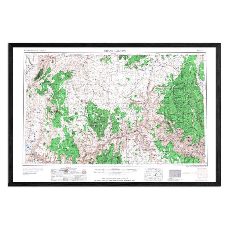 Grand Canyon National Park 1960 USGS Map - Muir Way - Vintage Map