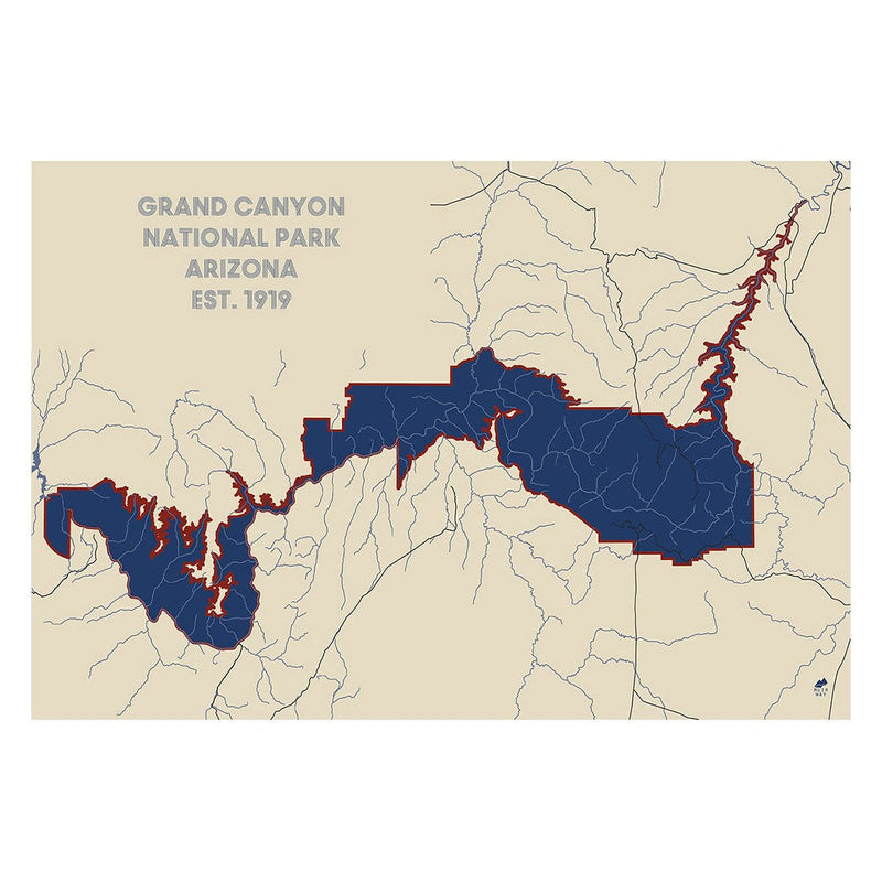 Grand Canyon National Park Map - Muir Way - National Park