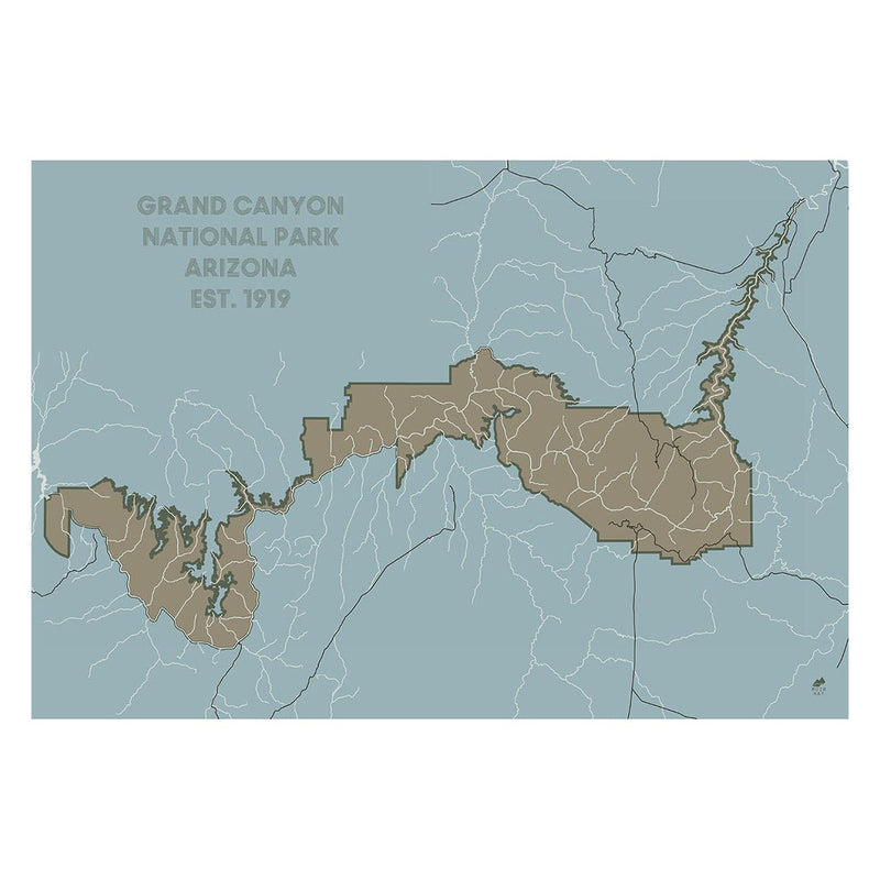 Grand Canyon National Park Map - Muir Way - National Park
