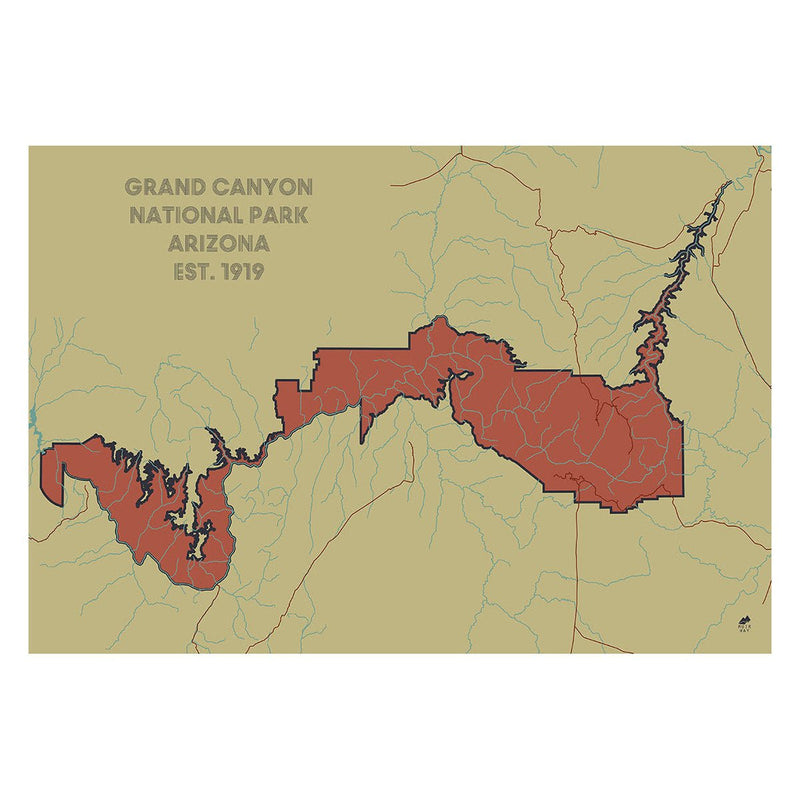 Grand Canyon National Park Map - Muir Way - National Park