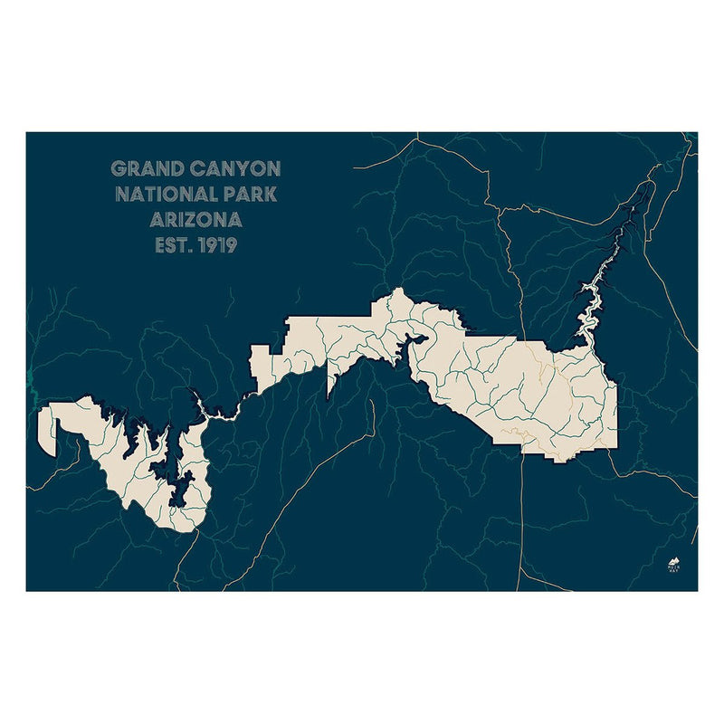 Grand Canyon National Park Map - Muir Way - National Park
