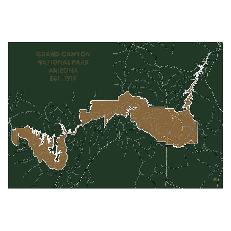 Grand Canyon National Park Map - Muir Way - National Park