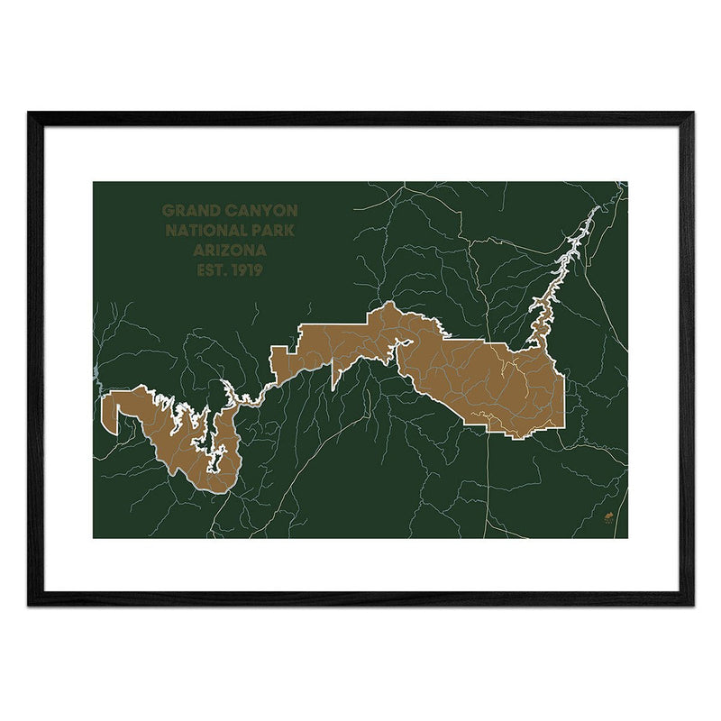 Grand Canyon National Park Map - Muir Way - National Park