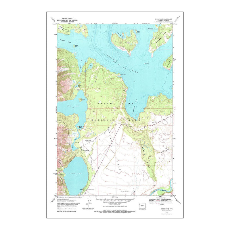 Grand Teton National Park 1972 USGS Map - Muir Way - Vintage Map