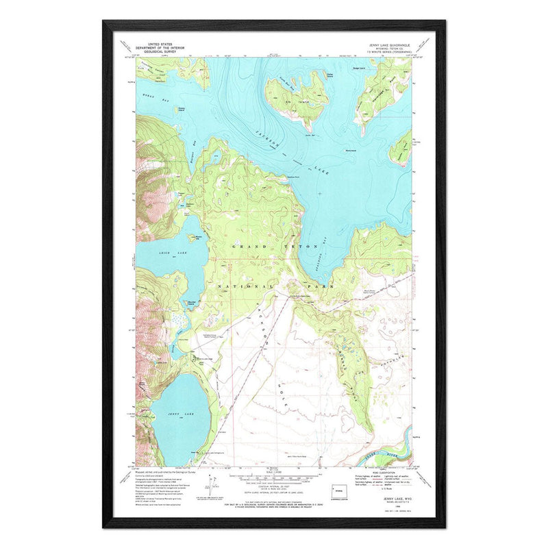 Grand Teton National Park 1972 USGS Map - Muir Way - Vintage Map