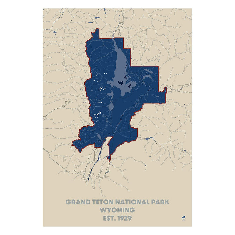 Grand Teton National Park Map - Muir Way - National Park