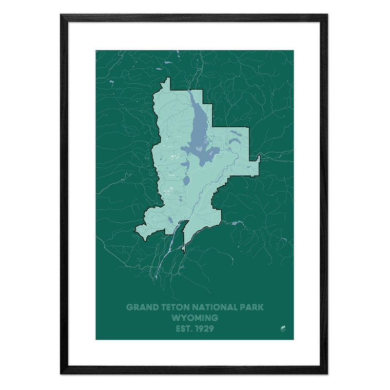 Grand Teton National Park Map - Muir Way - National Park
