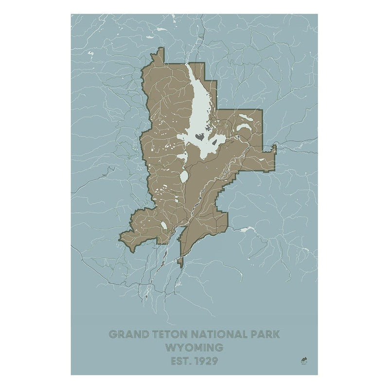 Grand Teton National Park Map - Muir Way - National Park