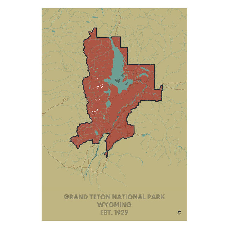 Grand Teton National Park Map - Muir Way - National Park