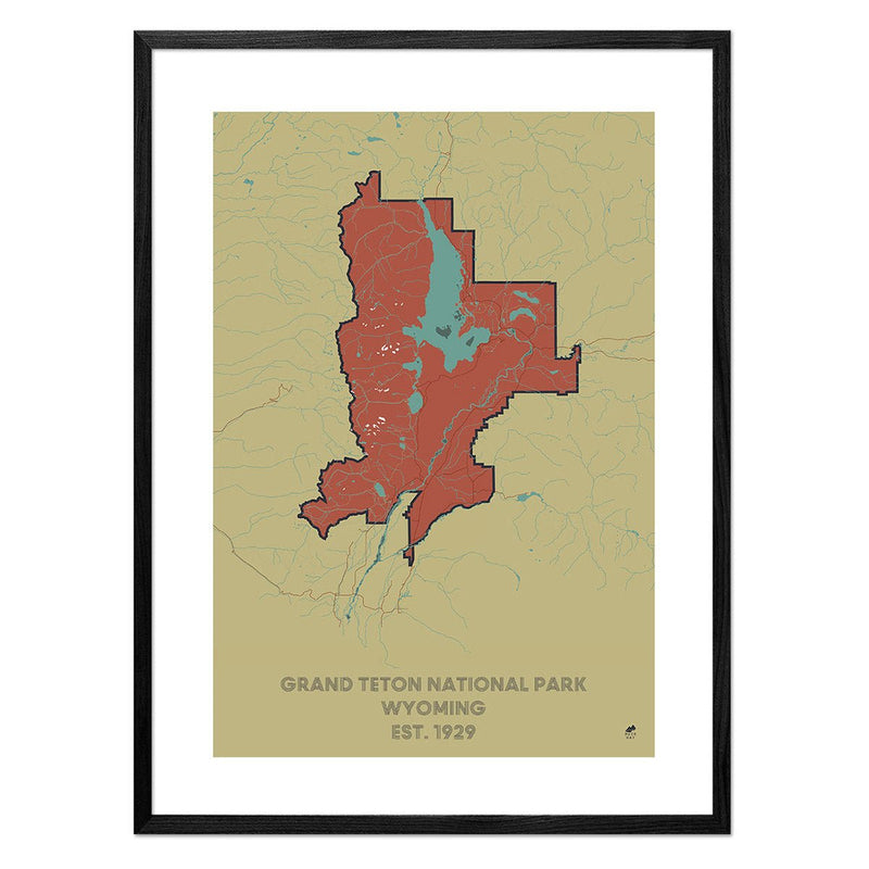 Grand Teton National Park Map - Muir Way - National Park