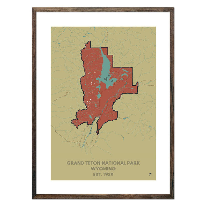 Grand Teton National Park Map - Muir Way - National Park